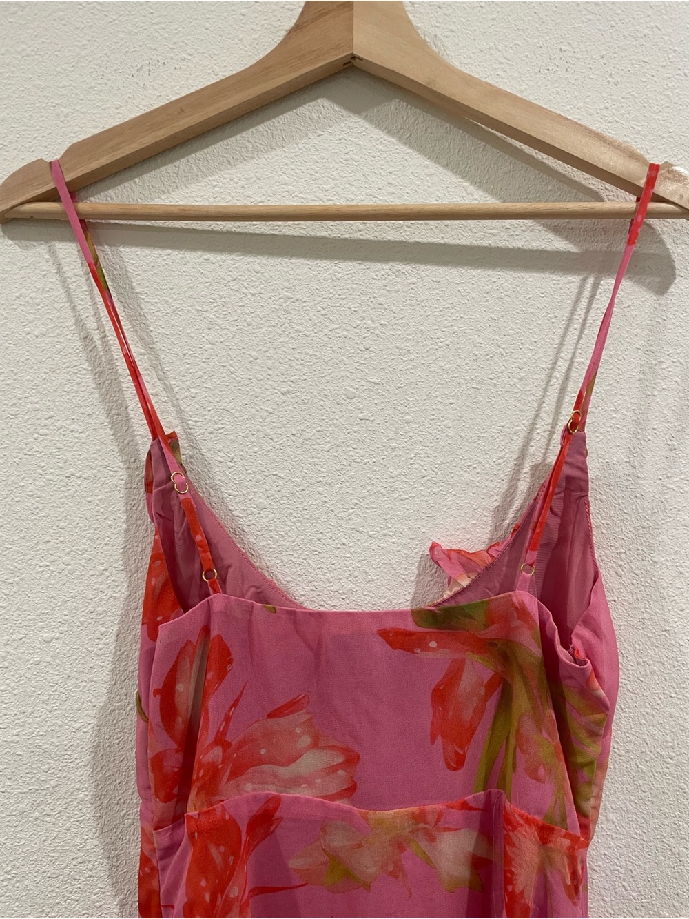 Petal and Pup Charli Pink Floral Tropical Print Slip Midi Dress NWT XS - Picture 14 of 15